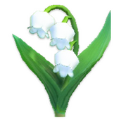 a lily of the valleuy flower from animal crossing: new horizons